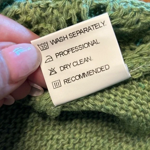 MISSLOOK GRASS GREEN KNIT BUTTON DOWN CARDIGAN OPEN WEAVE SWEATER SIZE XL NWOT - Picture 8 of 12